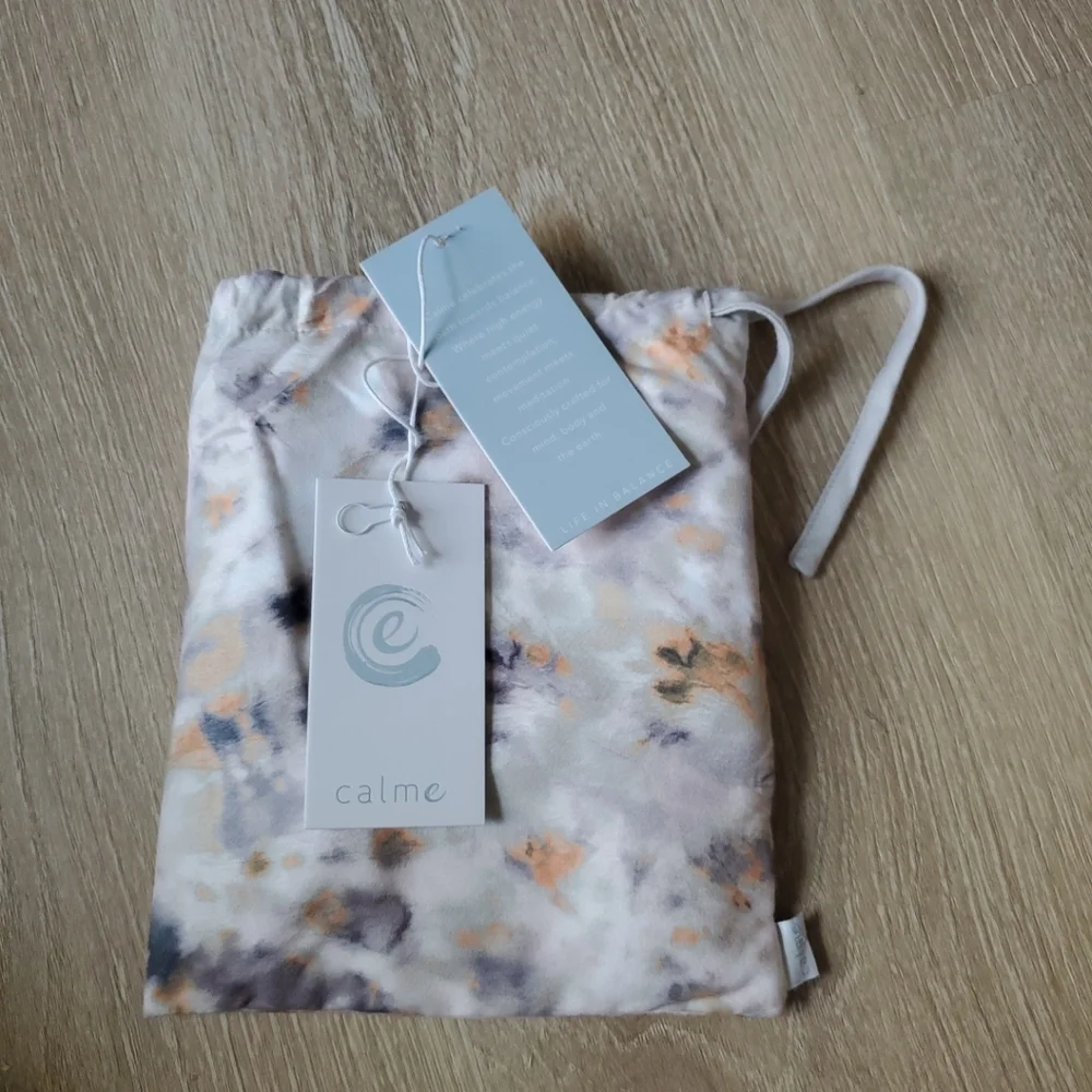 NWT Calme By Johnny Was Small Natural Tie Dye Towel 39x20